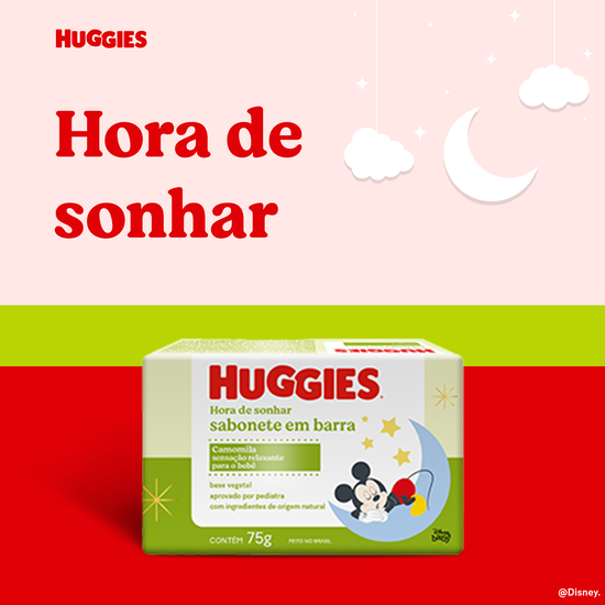 Sabonete em Barra Huggies Hora de Sonhar para bebê – 75g